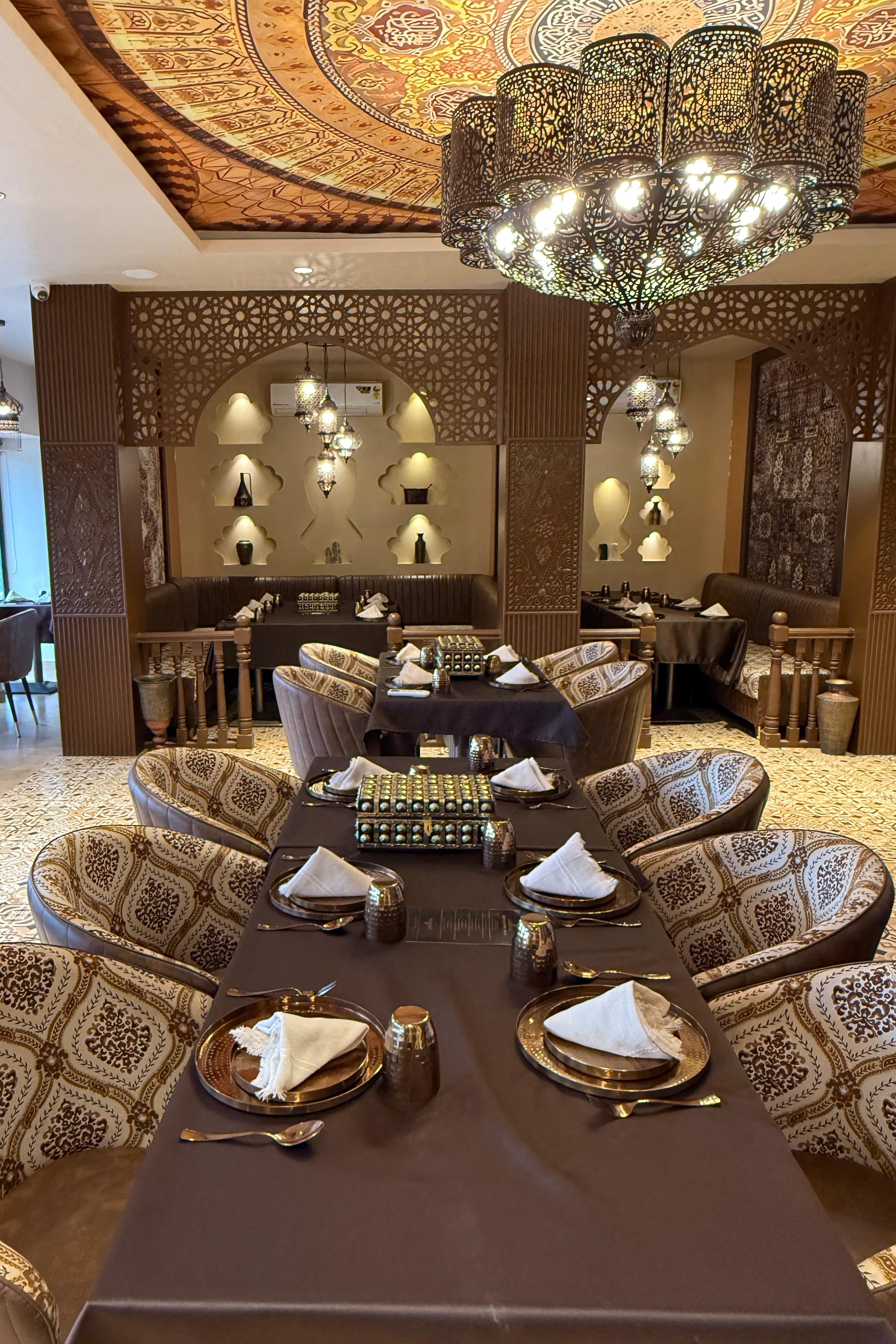 Tajnuma's Mughal-inspired setting at Jobaaj Complex, Fatehabad Road, Agra